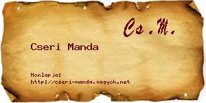 Cseri Manda névjegykártya
